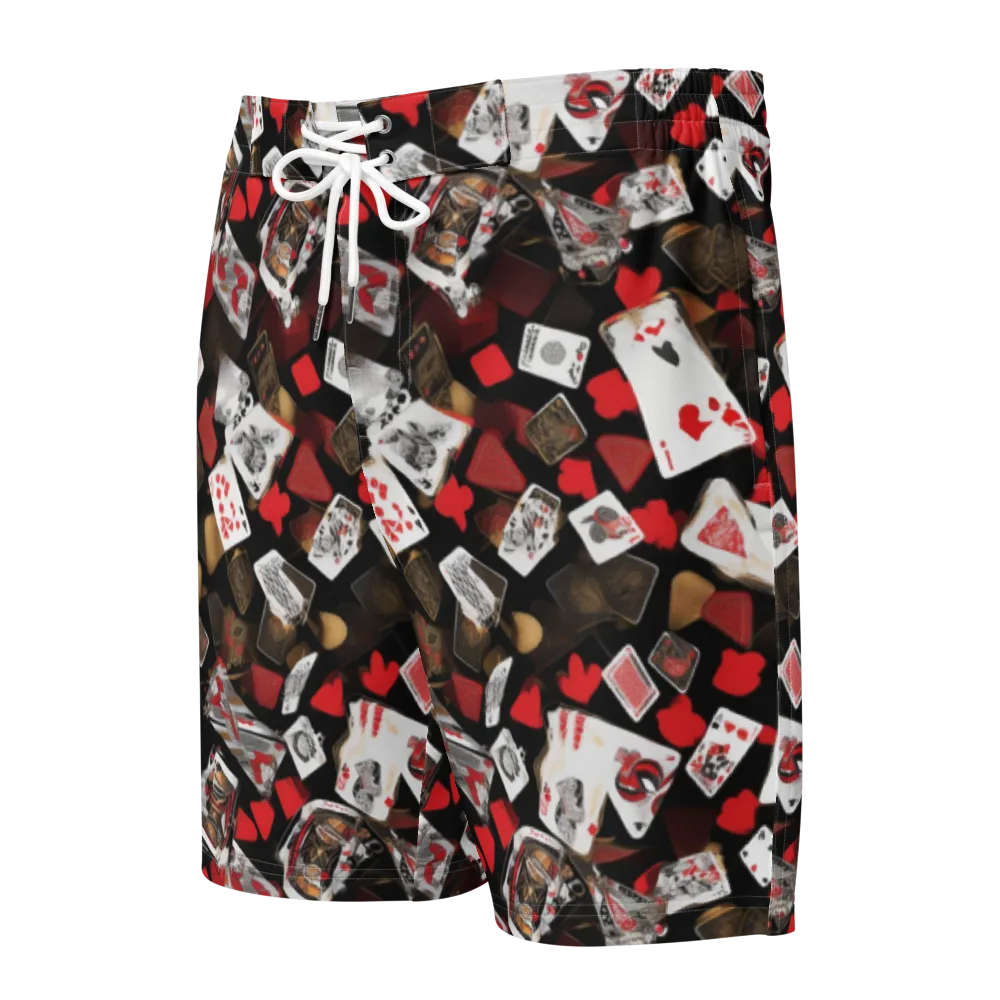 Royal Shuffle on Men's Board Shorts — Front