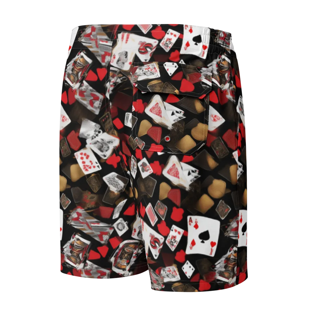Royal Shuffle on Men's Board Shorts — Back