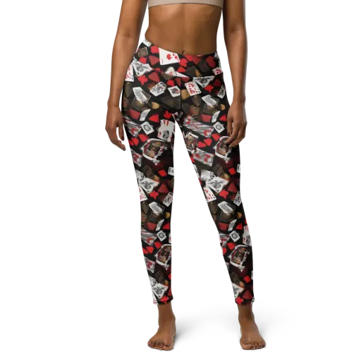 Royal Shuffle on a Yoga Leggings