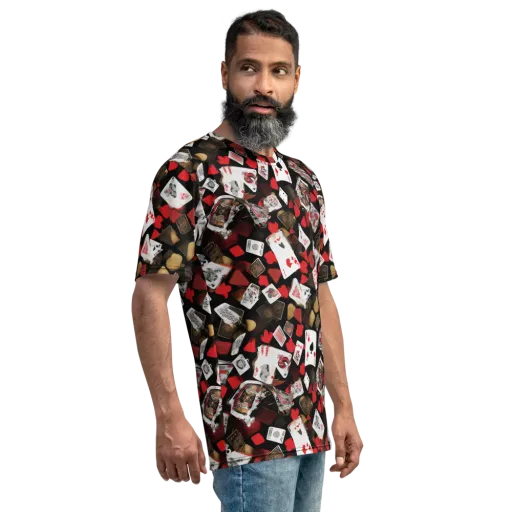 Royal Shuffle on a Men's Crew Neck T-Shirt