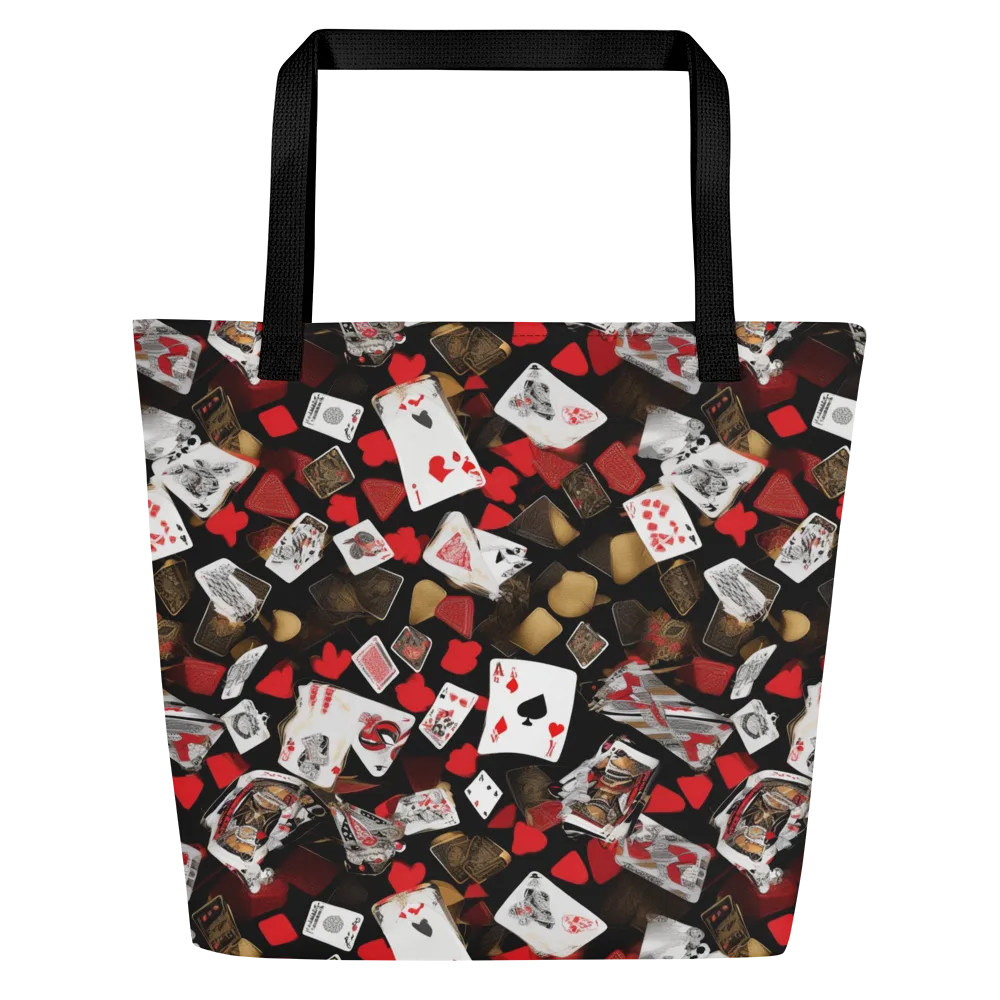 Royal Shuffle on Large Tote Bag W/ Pocket — Front