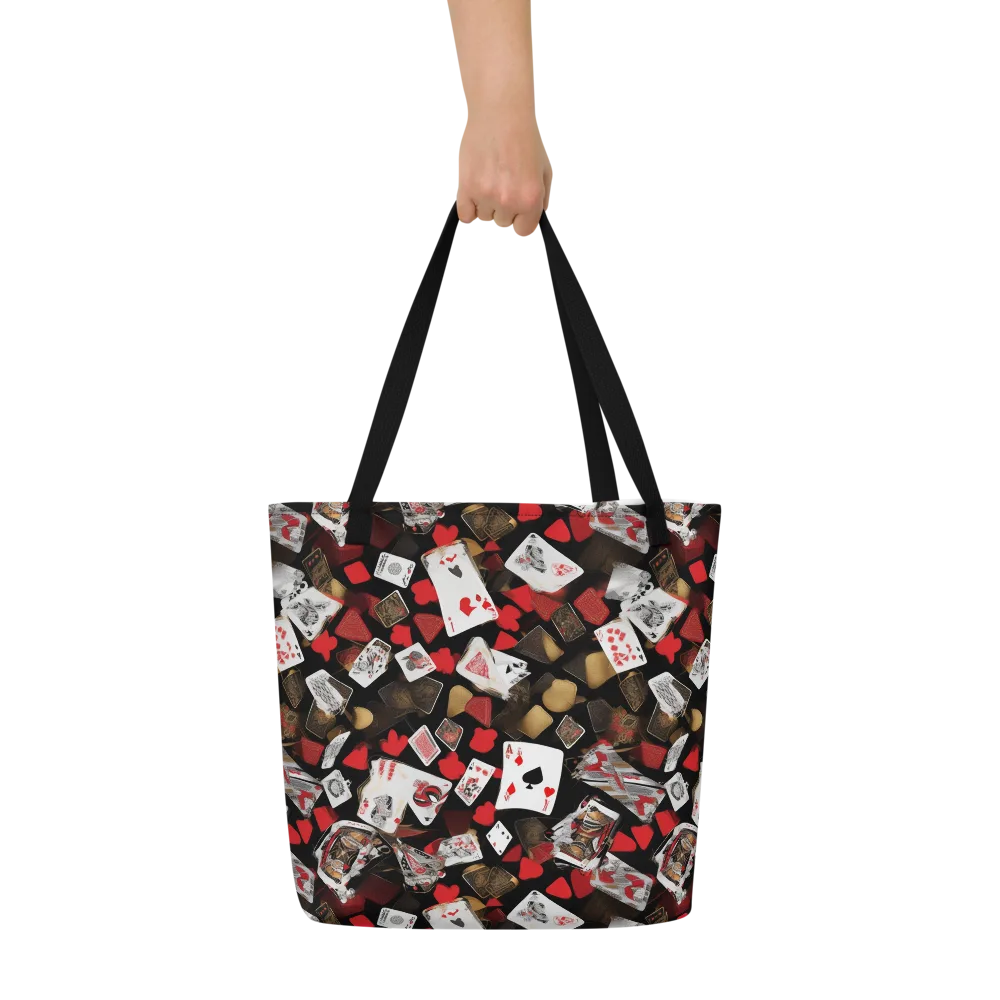 Royal Shuffle on Large Tote Bag W/ Pocket — Front