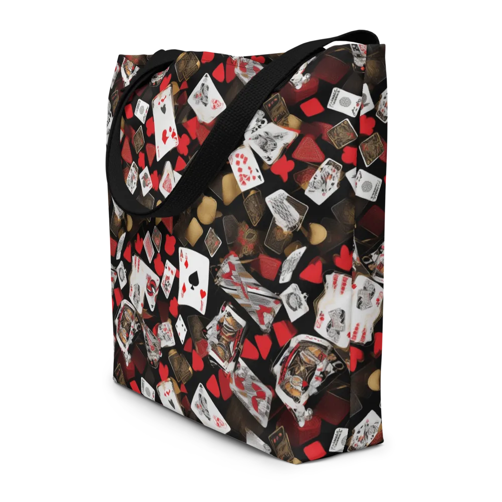 Royal Shuffle on Large Tote Bag W/ Pocket — Front