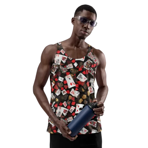 Royal Shuffle on a Men's Tank Top