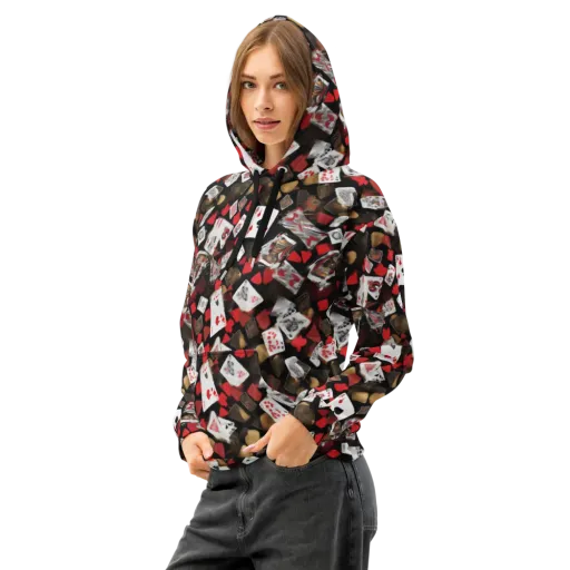 Royal Shuffle on a Cotton Hoodie