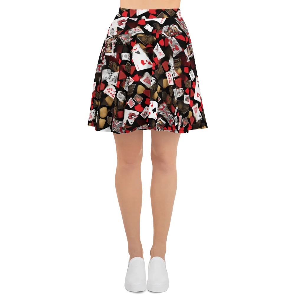 Royal Shuffle on Skater Skirt — Front
