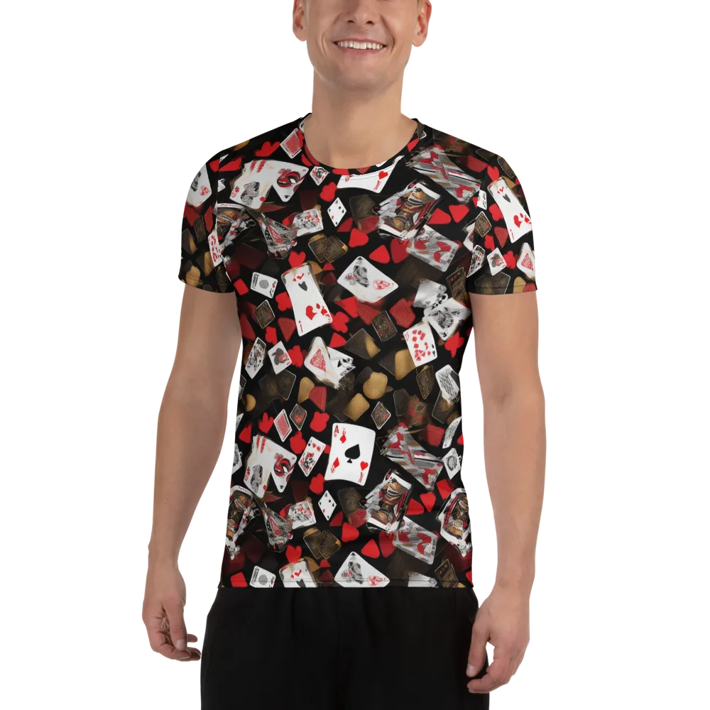 Royal Shuffle on Men's Athletic T-Shirt — Front