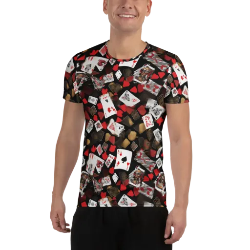 Royal Shuffle on a Men's Athletic T-Shirt