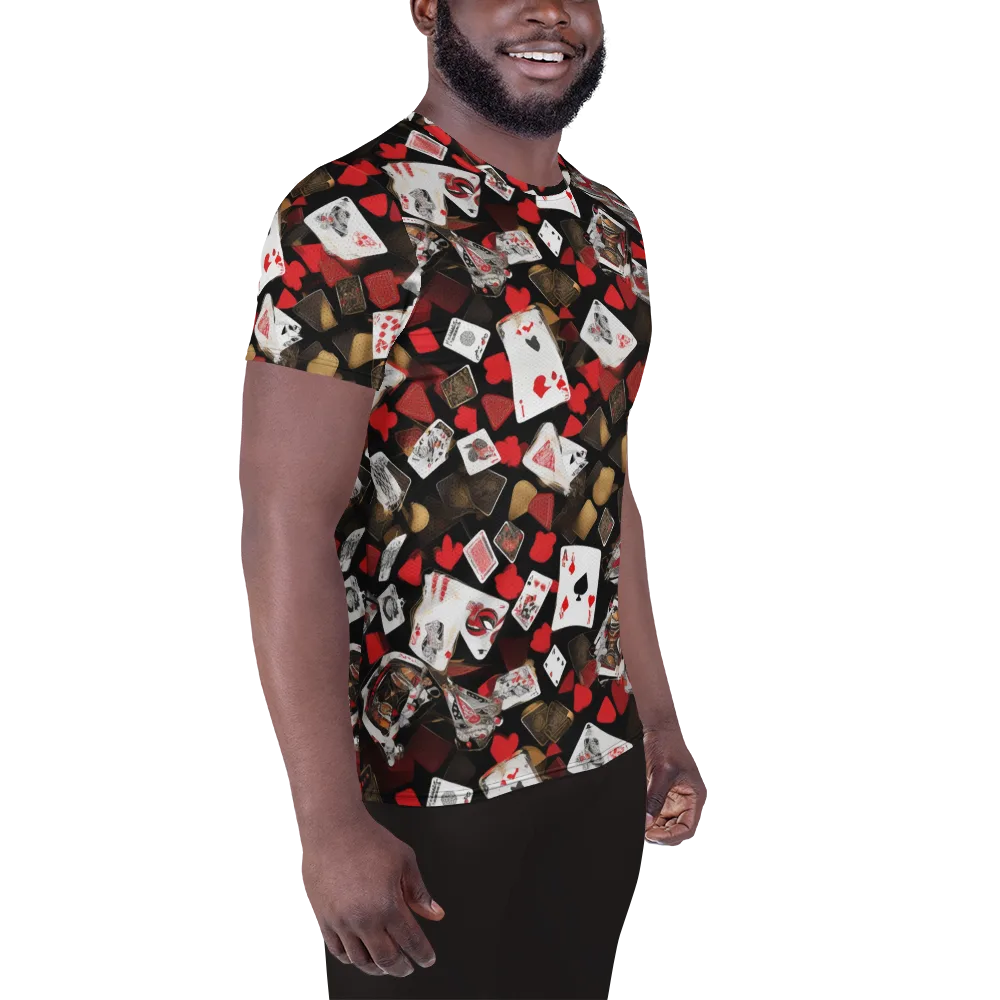 Royal Shuffle on Men's Athletic T-Shirt — Right