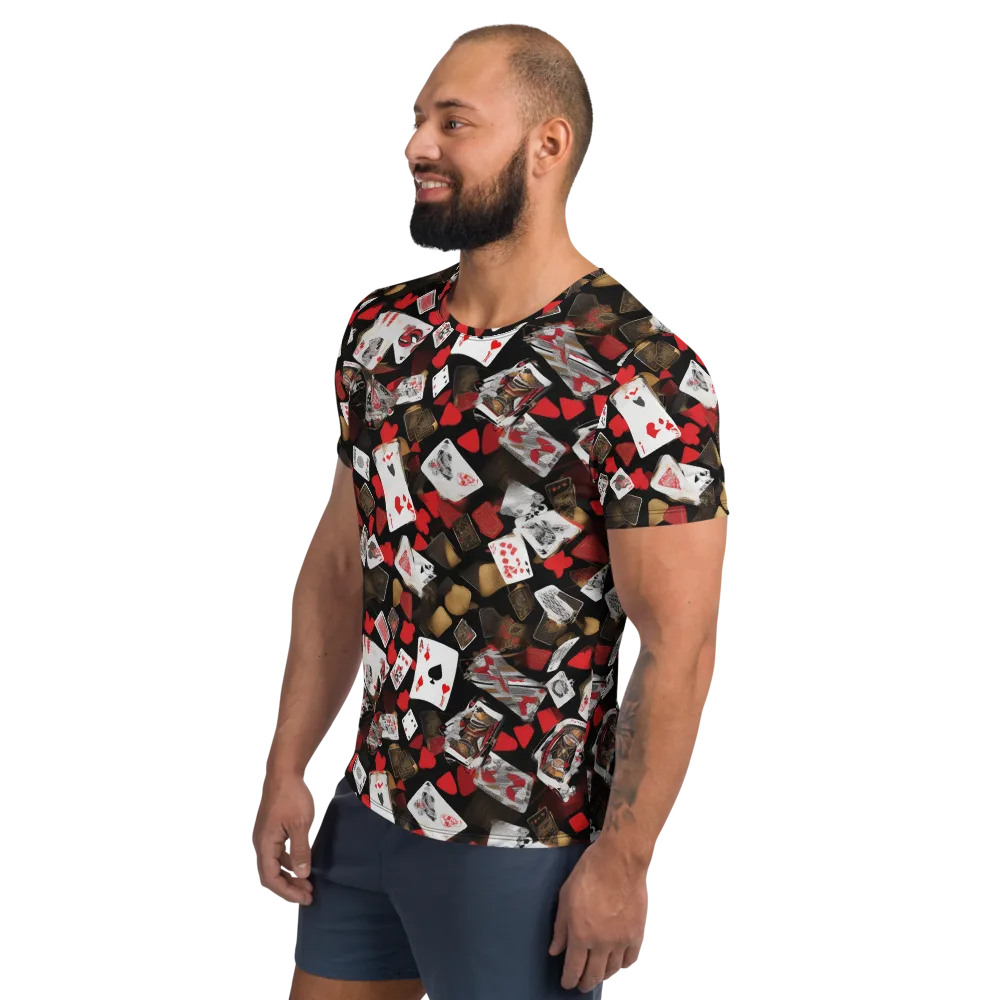 Royal Shuffle on Men's Athletic T-Shirt — Left