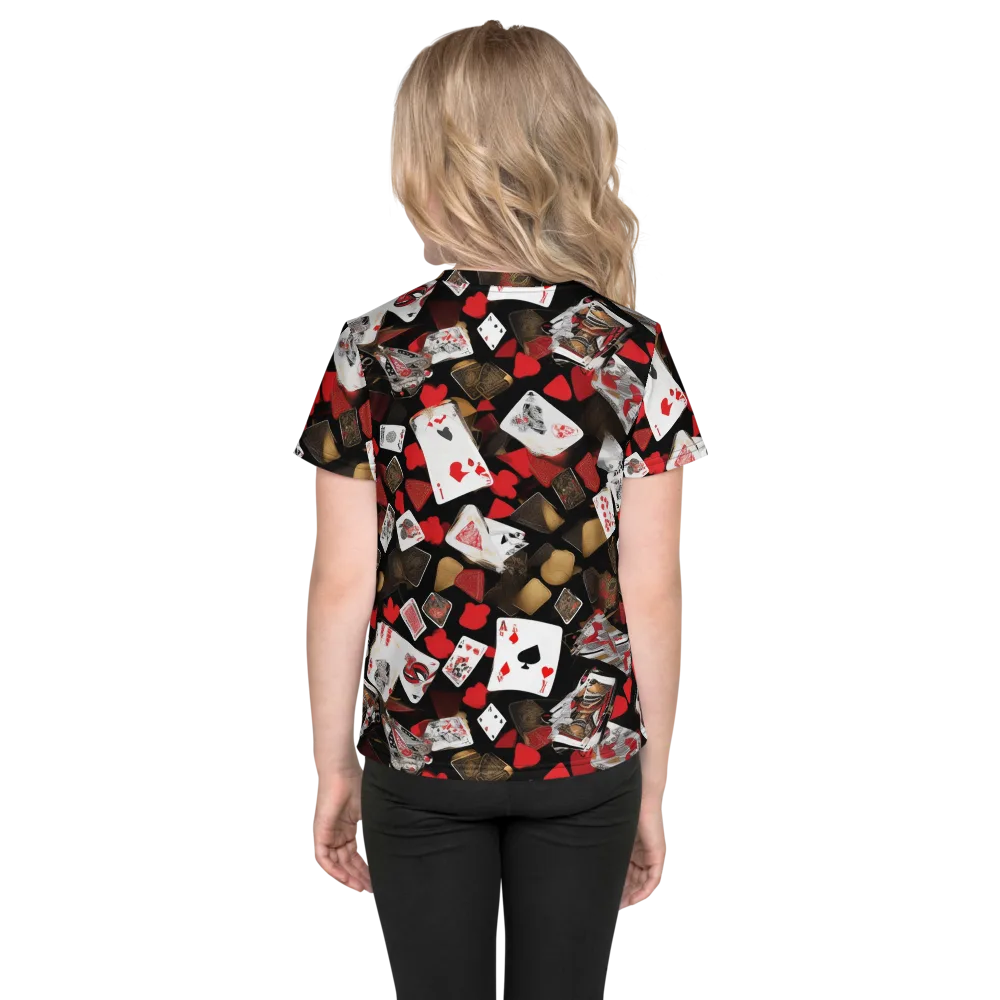 Royal Shuffle on Kids Crew Neck T-Shirt — Back