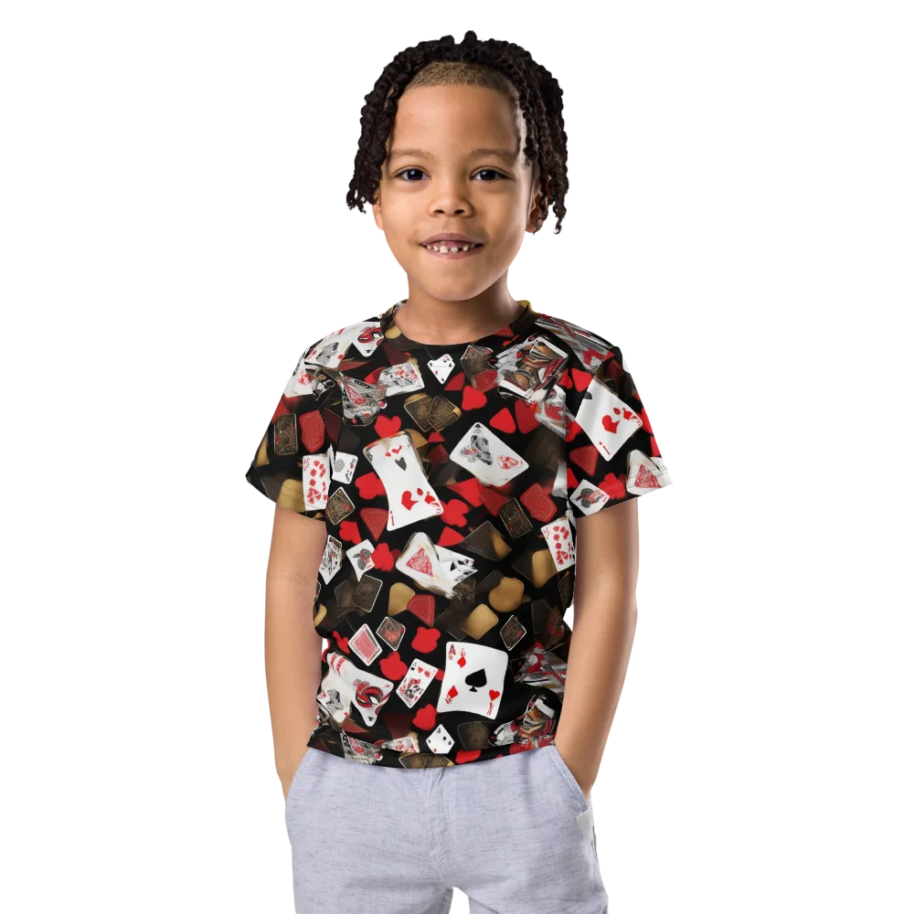 Royal Shuffle on Kids Crew Neck T-Shirt — Front