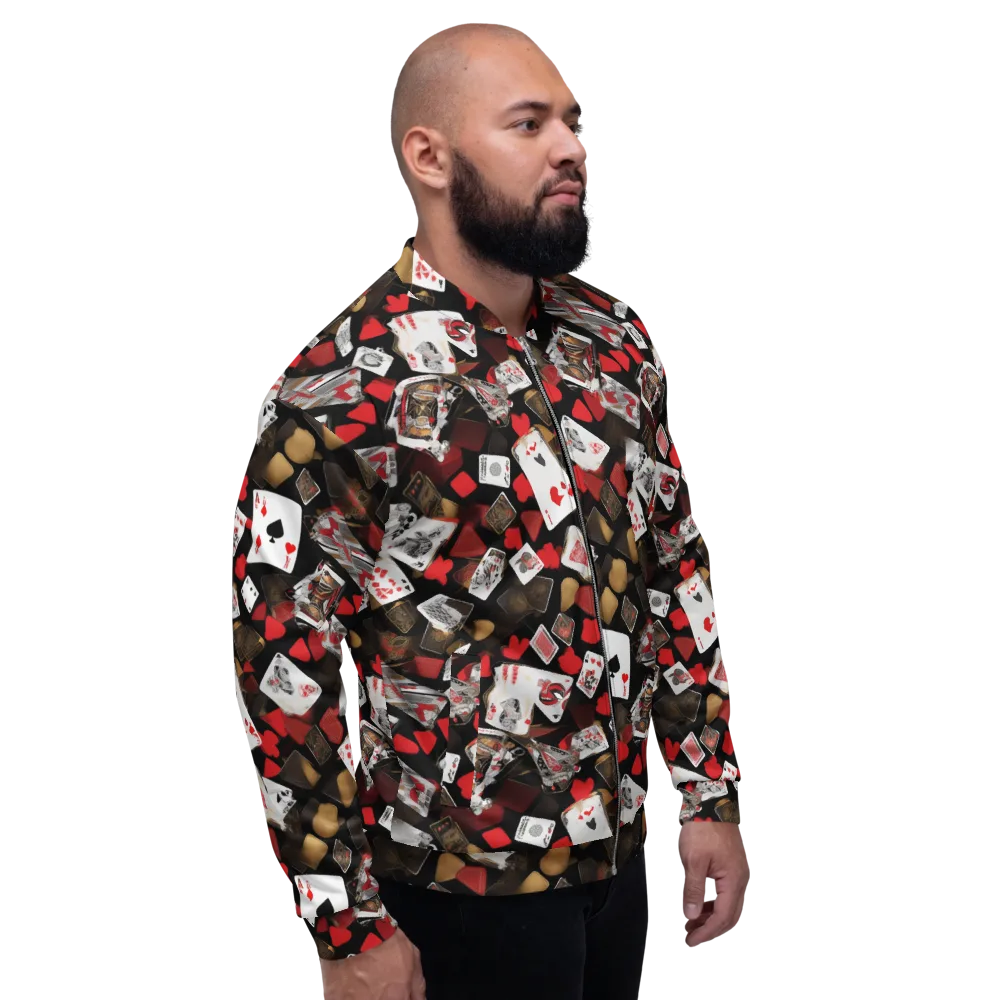 Royal Shuffle on Bomber Jacket — Right