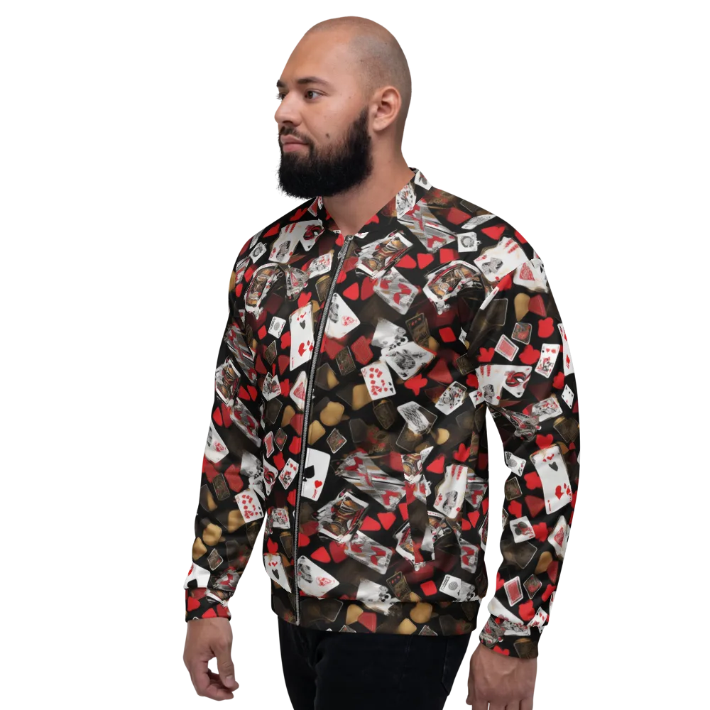 Royal Shuffle on Bomber Jacket — Left