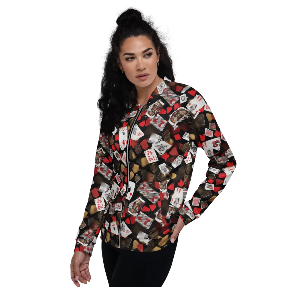 Royal Shuffle on Bomber Jacket — Left