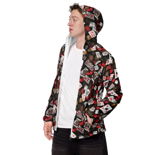 Royal Shuffle on a Men's Windbreaker