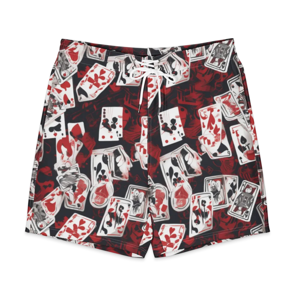 Royal Flush Riot on Men's Board Shorts — Front