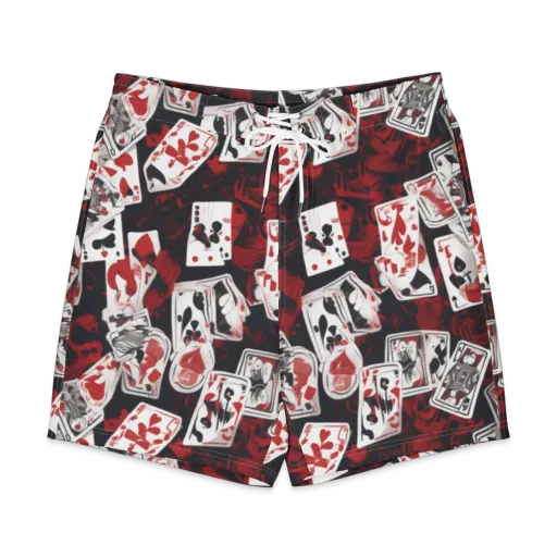 Royal Flush Riot on a Men's Board Shorts