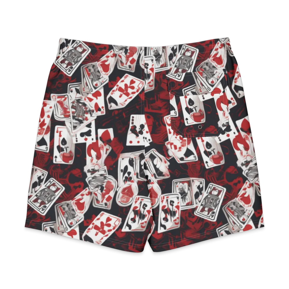 Royal Flush Riot on Men's Board Shorts — Back