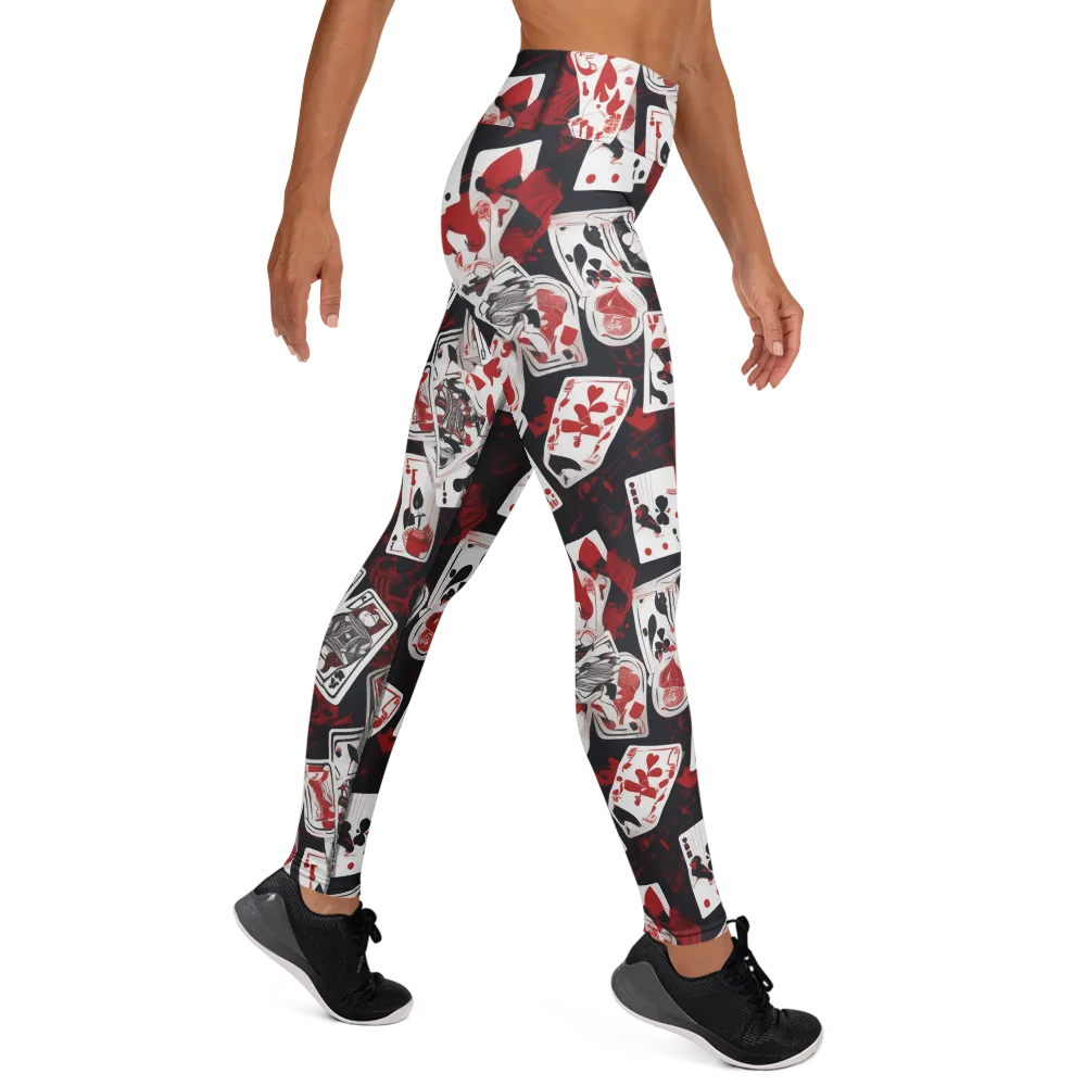 Royal Flush Riot on Yoga Leggings — Right