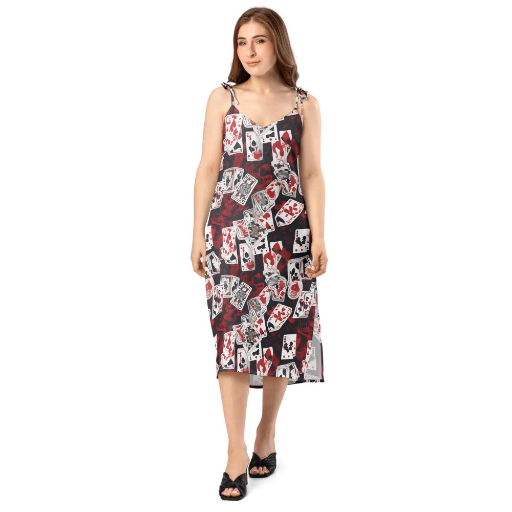 Royal Flush Riot on Slip Dress — Front