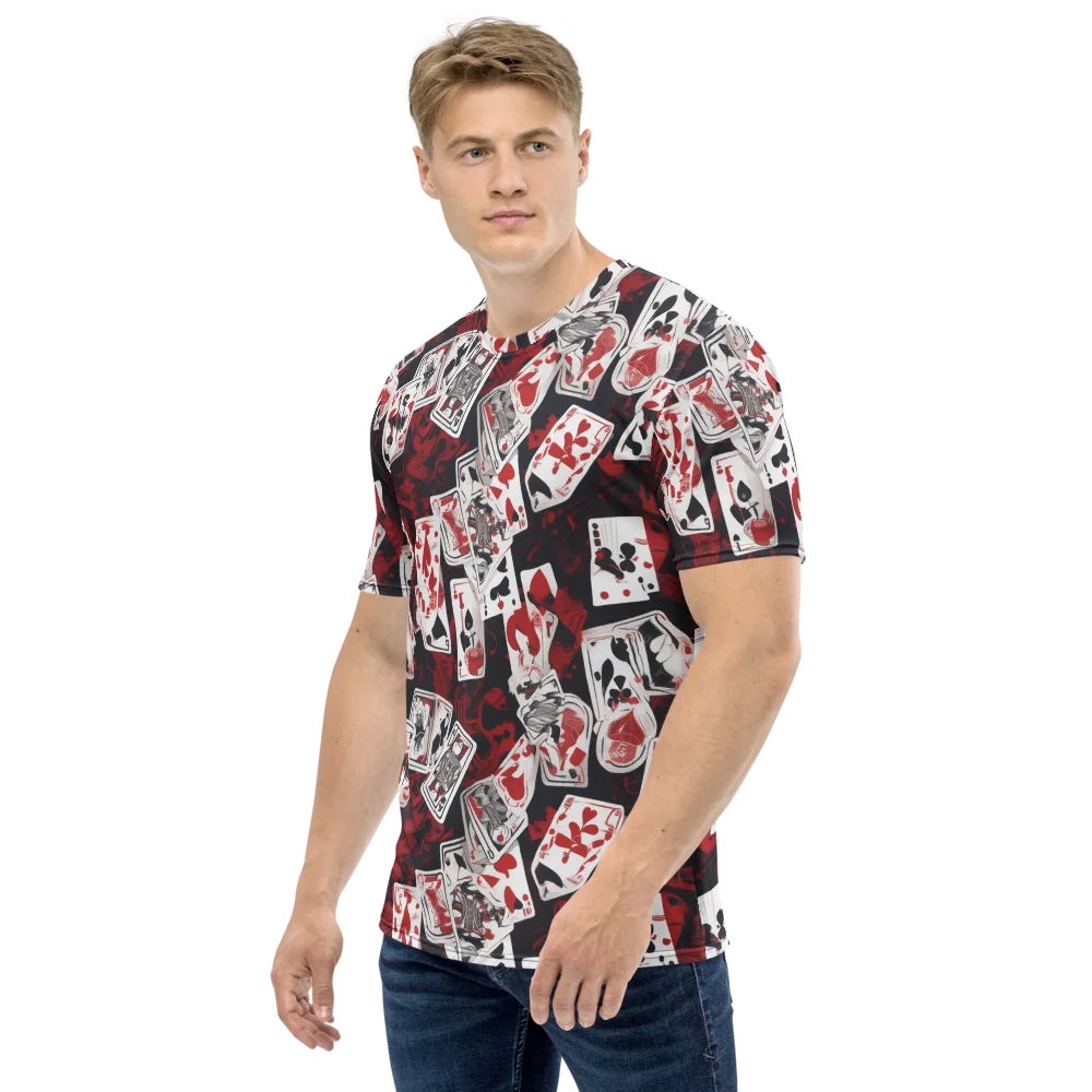 Royal Flush Riot on Men's Crew Neck T-Shirt — Left