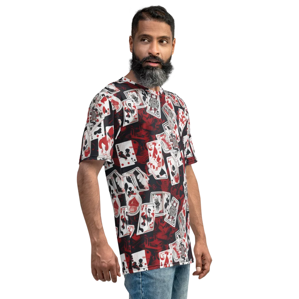 Royal Flush Riot on Men's Crew Neck T-Shirt — Right