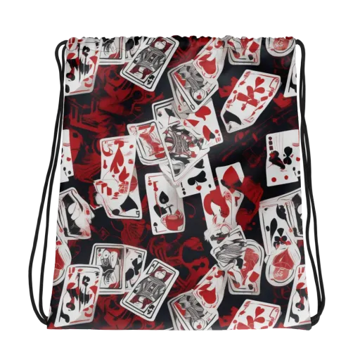 Royal Flush Riot on a Drawstring Bag