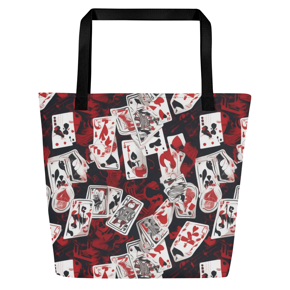 Royal Flush Riot on Large Tote Bag W/ Pocket — Front