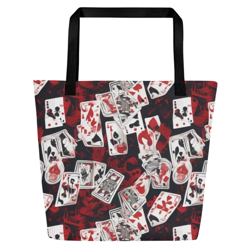 Royal Flush Riot on a Large Tote Bag W/ Pocket