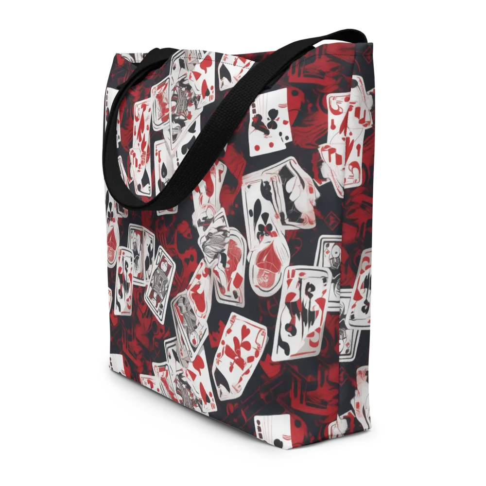 Royal Flush Riot on Large Tote Bag W/ Pocket — Front