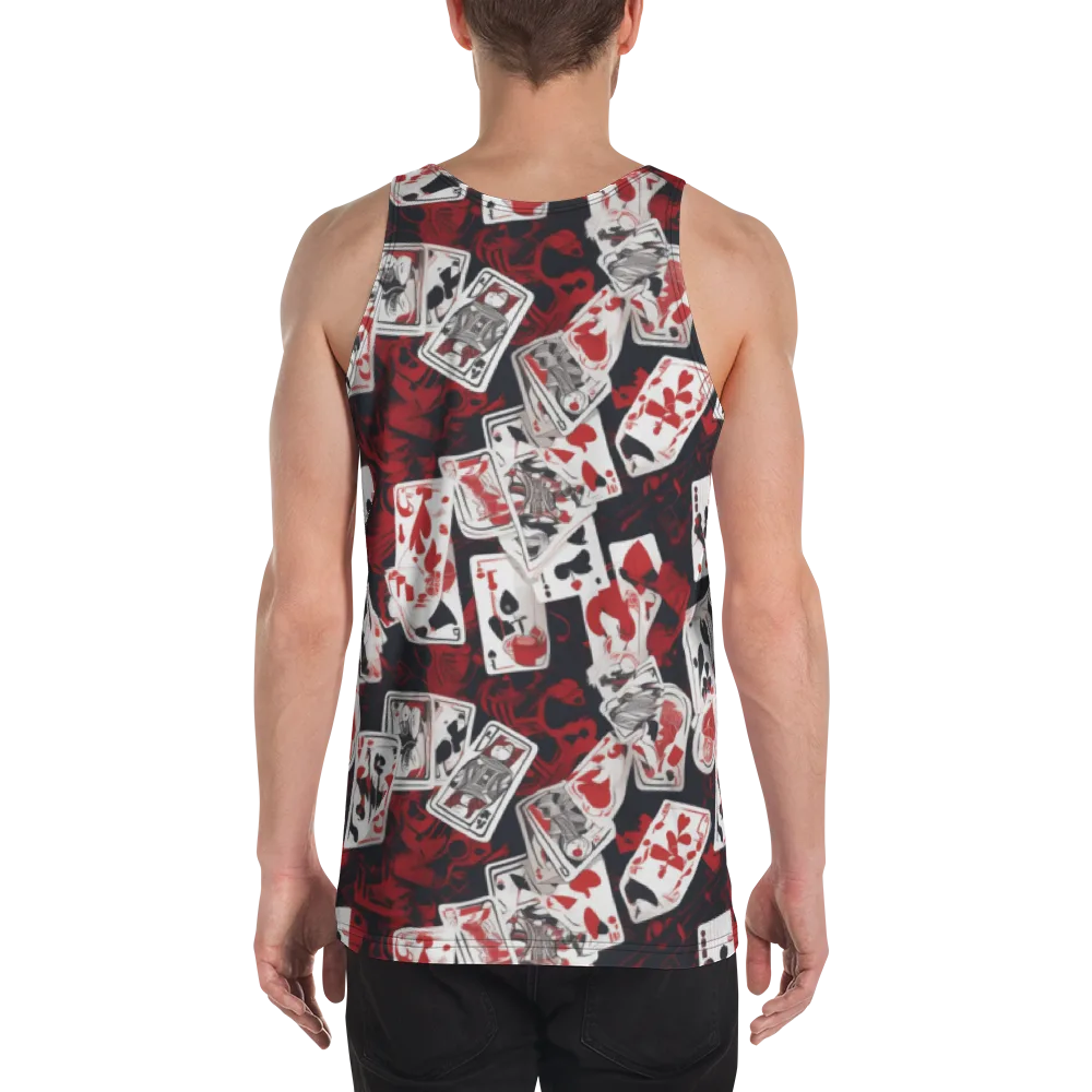 Royal Flush Riot on Men's Tank Top — Back