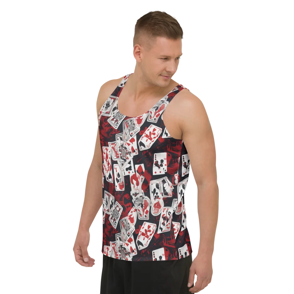 Royal Flush Riot on Men's Tank Top — Left Front
