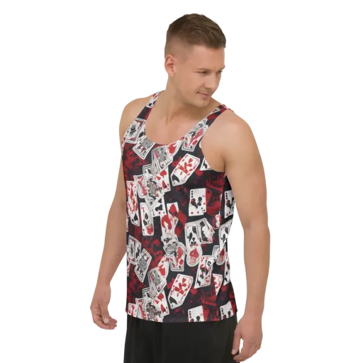 Royal Flush Riot on a Men's Tank Top
