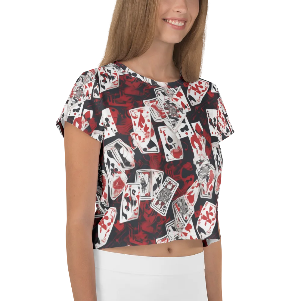 Royal Flush Riot on Crop Tee — Right