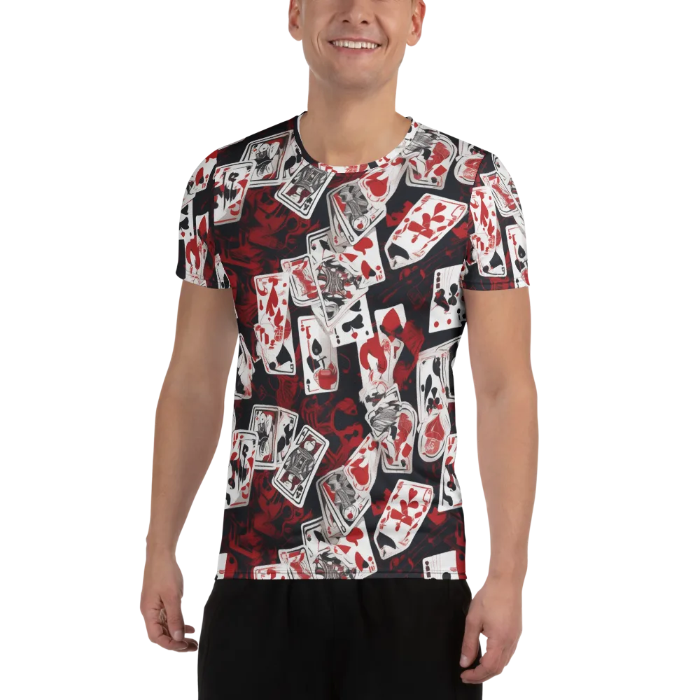 Royal Flush Riot on Men's Athletic T-Shirt — Front
