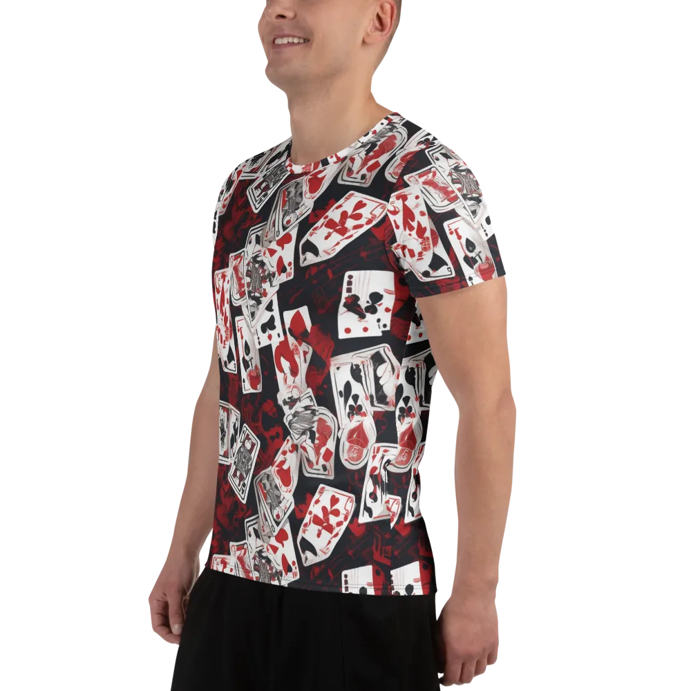 Royal Flush Riot on Men's Athletic T-Shirt — Left