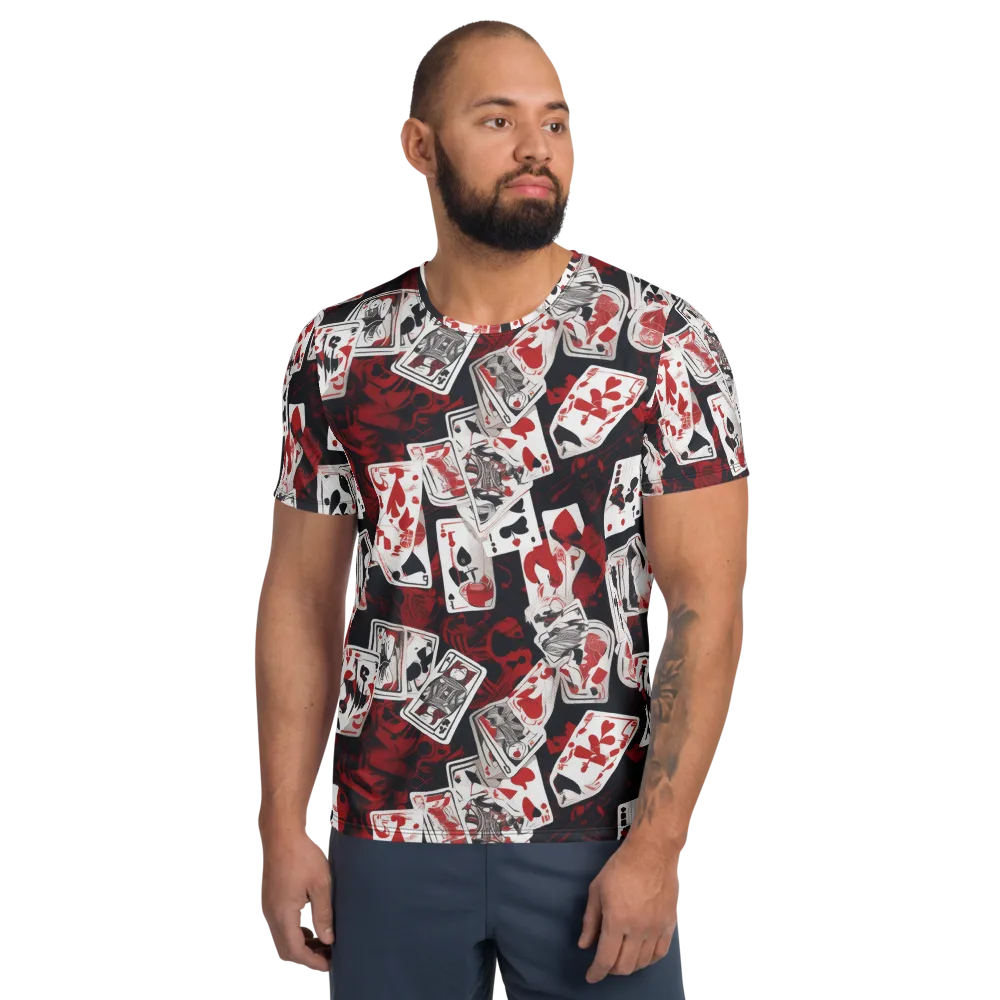 Royal Flush Riot on Men's Athletic T-Shirt — Front