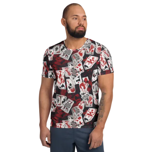 Royal Flush Riot on a Men's Athletic T-Shirt