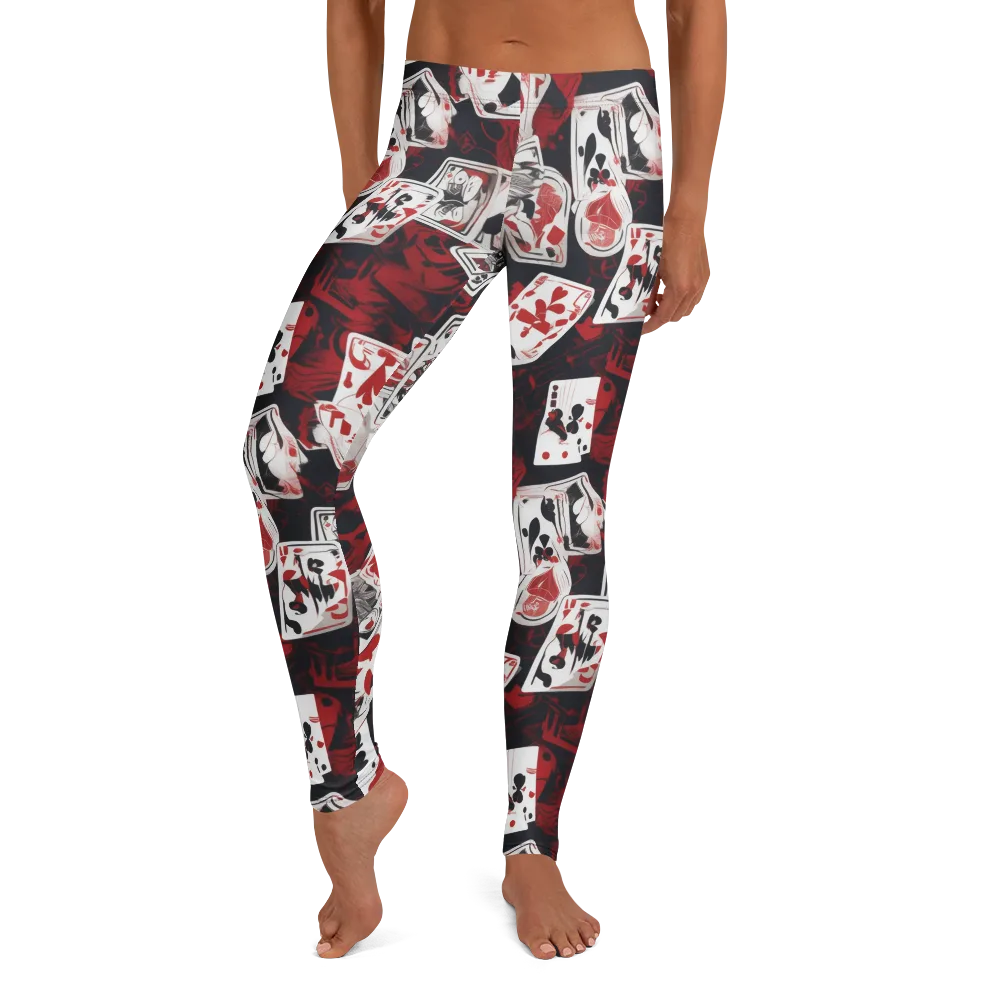 Royal Flush Riot on Leggings — Front