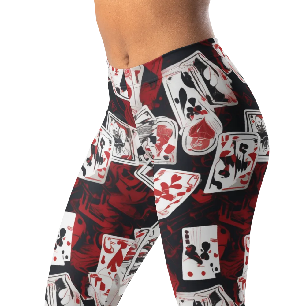 Royal Flush Riot on Leggings — Left Front