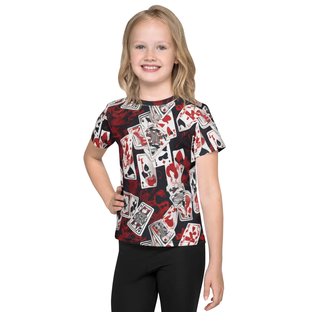 Royal Flush Riot on Kids Crew Neck T-Shirt — Front