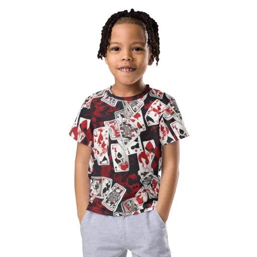 Royal Flush Riot on a Kids Crew Neck T-Shirt