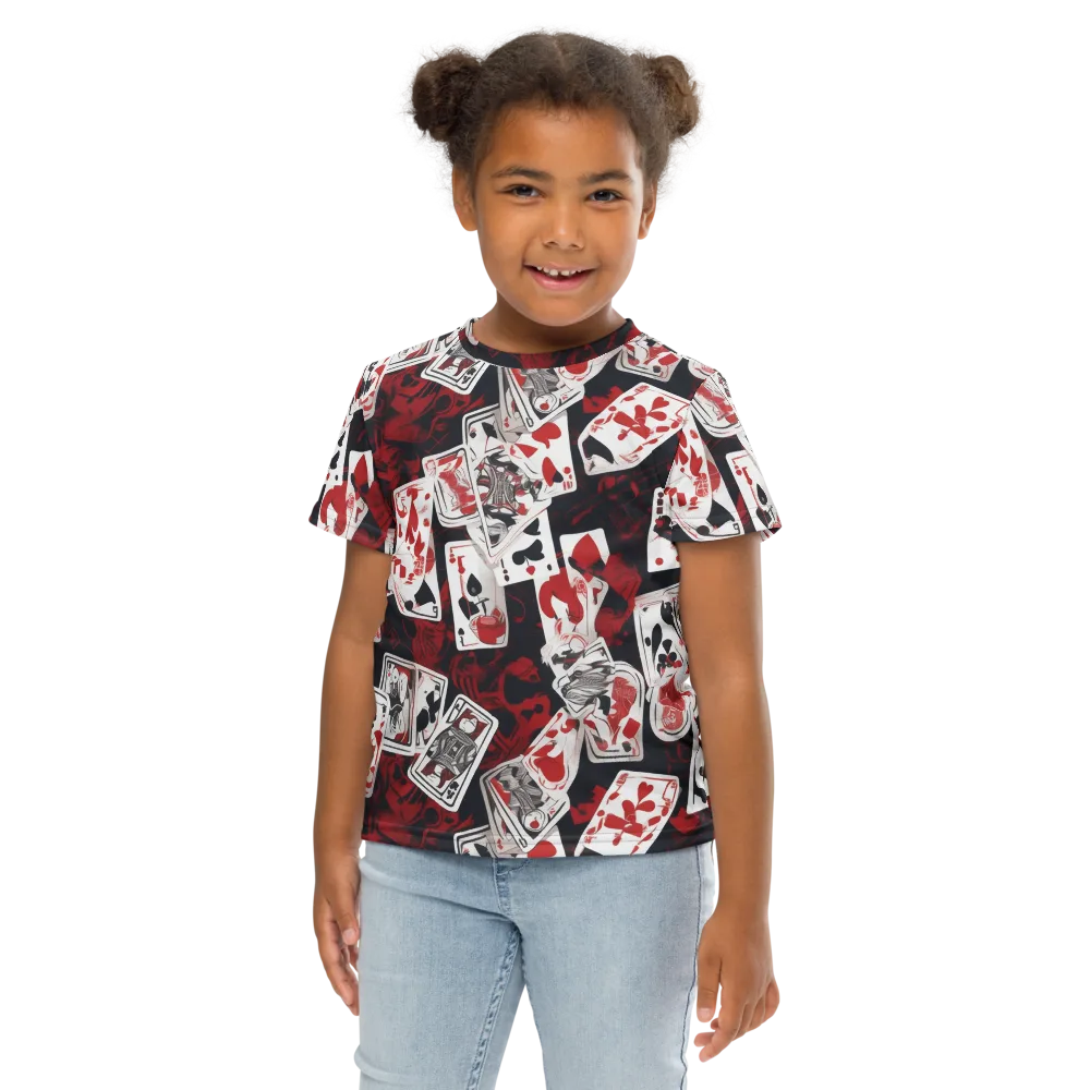 Royal Flush Riot on Kids Crew Neck T-Shirt — Front