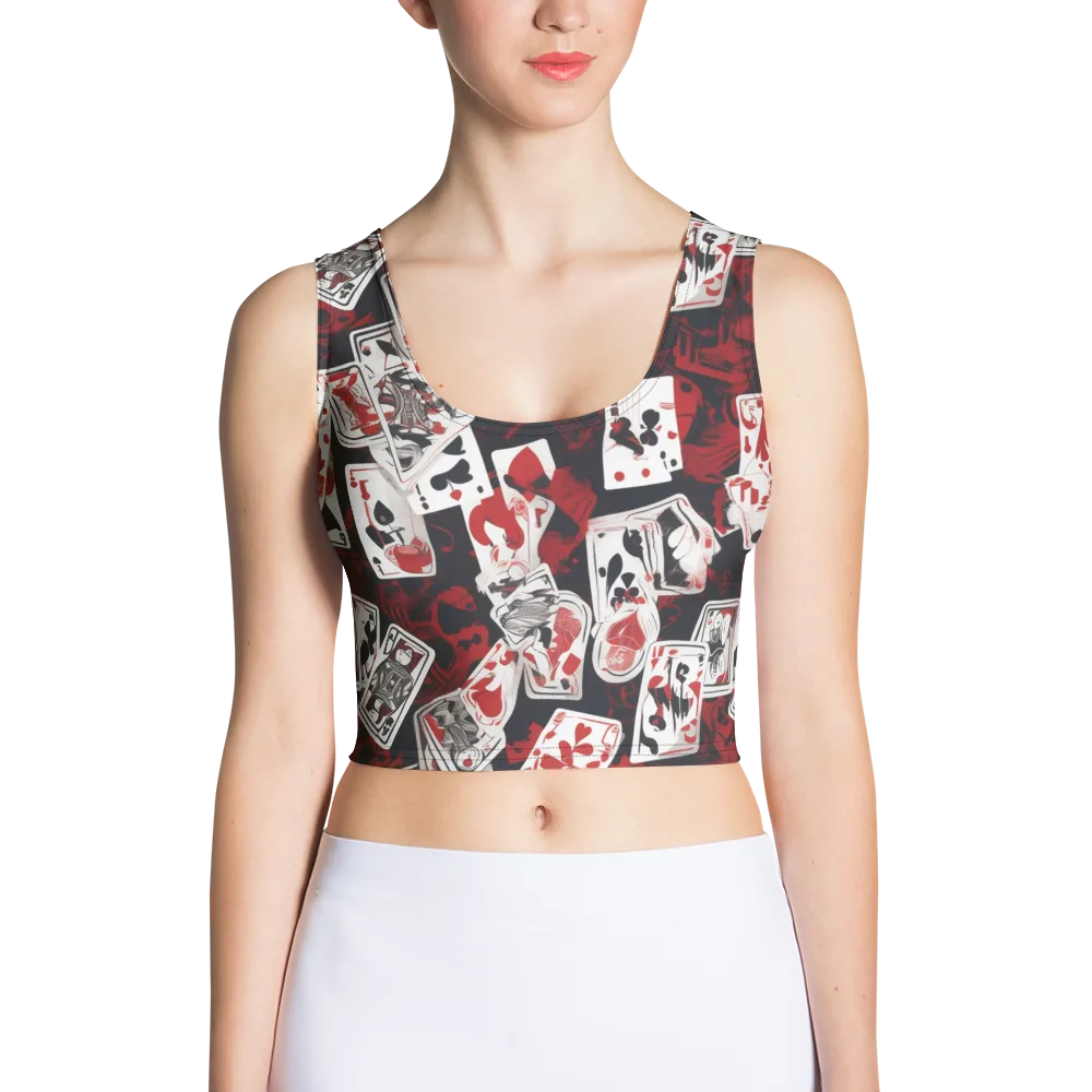 Royal Flush Riot on Crop Top — Front
