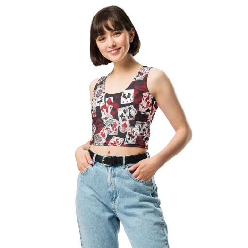 Royal Flush Riot on a Crop Top