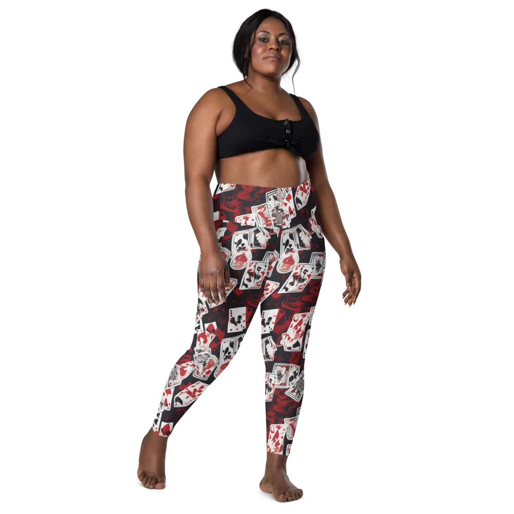 Royal Flush Riot on Leggings with Pockets — Front