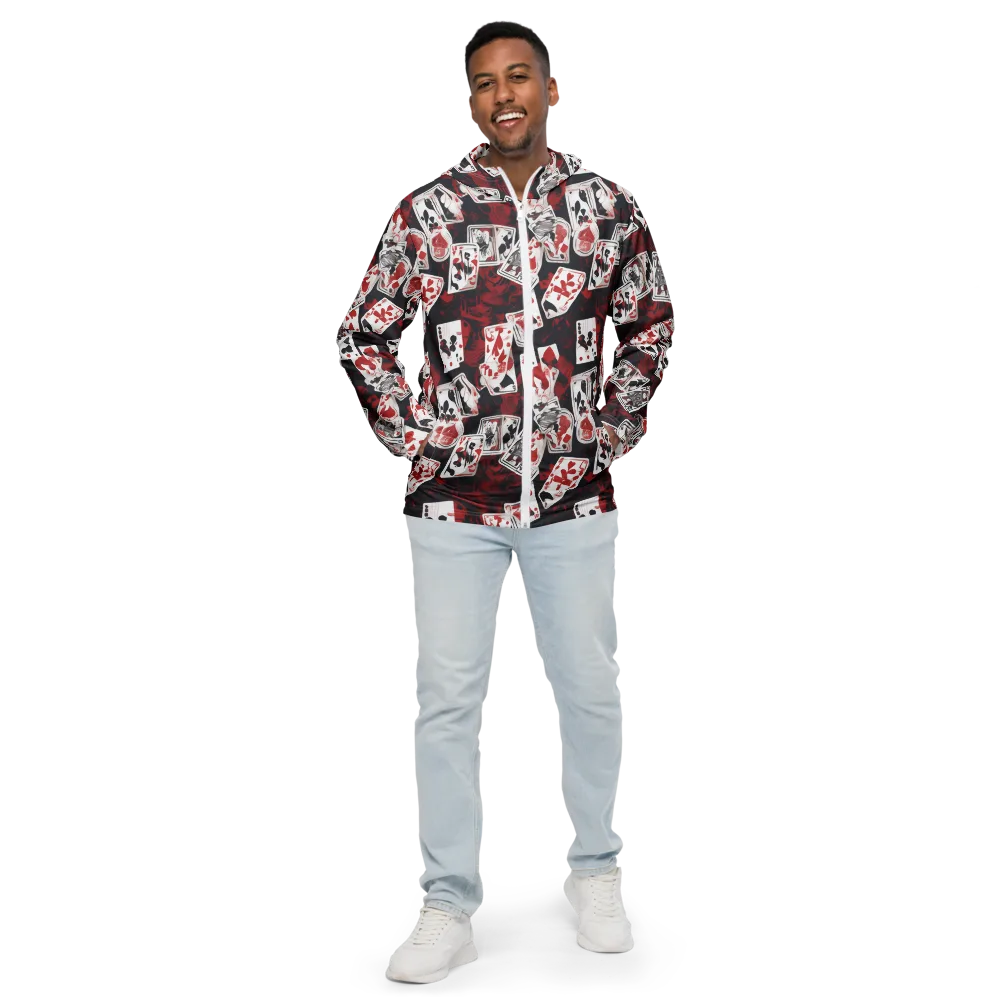Royal Flush Riot on Men's Windbreaker — Front