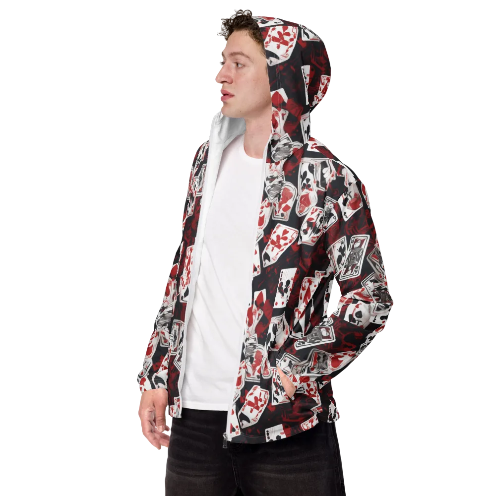 Royal Flush Riot on Men's Windbreaker — Left Front