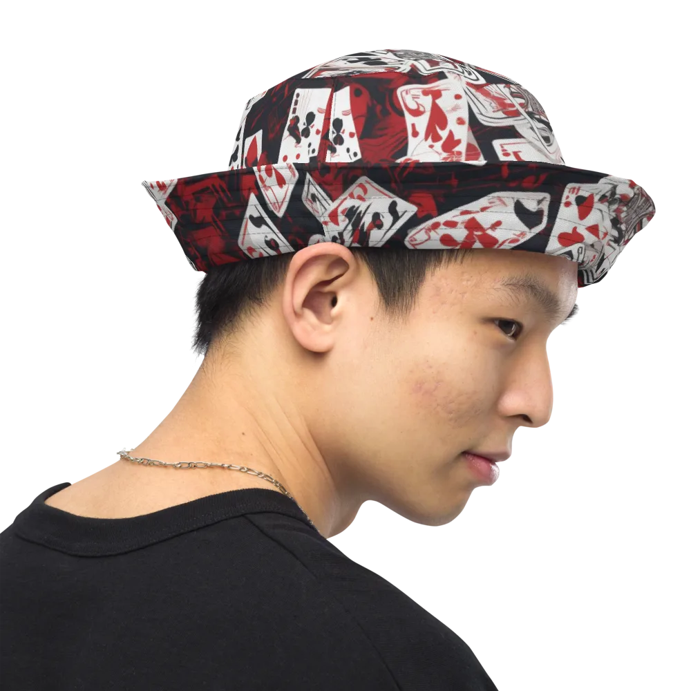 Royal Flush Riot on Reversible Bucket Hat — Right Outside